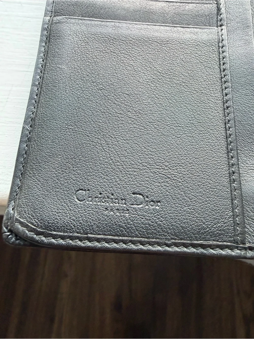Black Wallet Clutch with Silver 'D' Charm